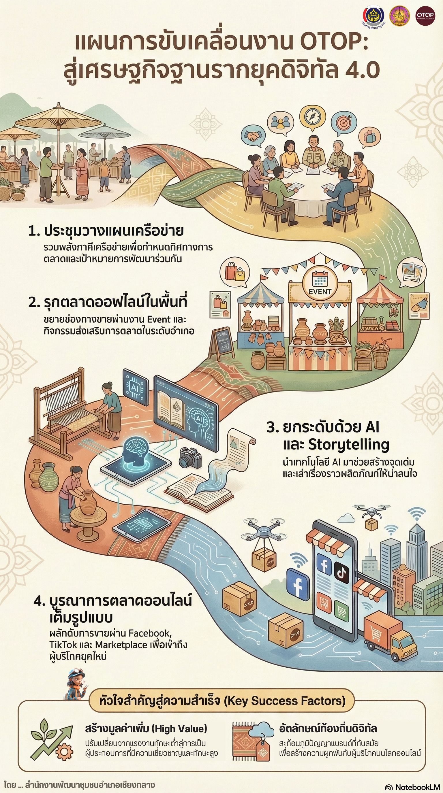 📊 พช.เชียงกลาง : ประชาสัมพันธ์แผนการขับเคลื่อนงาน OTOP ยุคดิจิทัล